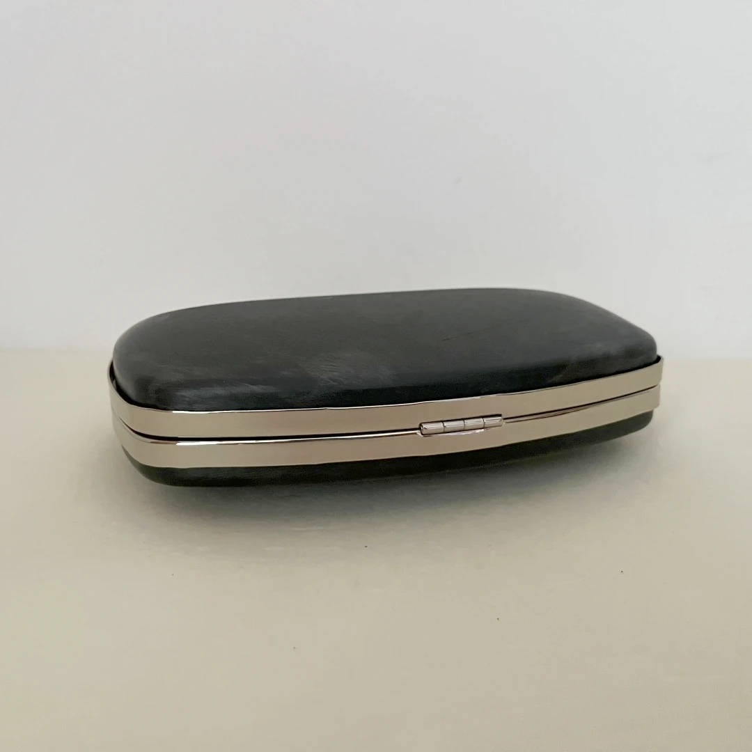 18cm Ellipse Box Bag Clutch Frame Metal Purse Frame Accessories Chain Clasp Loop Head Lock Handmade Bag Mold Materials