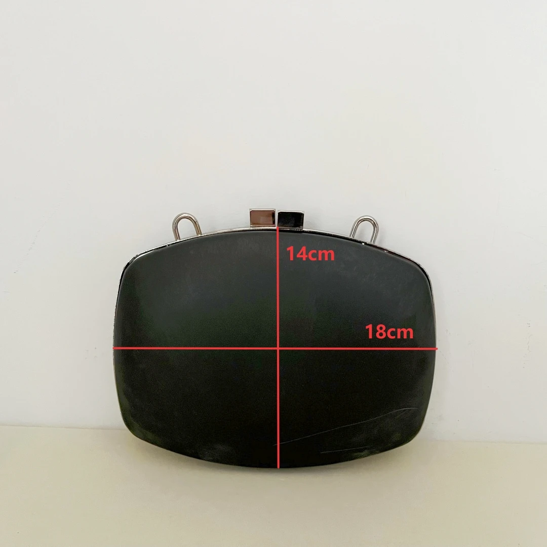 18cm Ellipse Box Bag Clutch Frame Metal Purse Frame Accessories Chain Clasp Loop Head Lock Handmade Bag Mold Materials