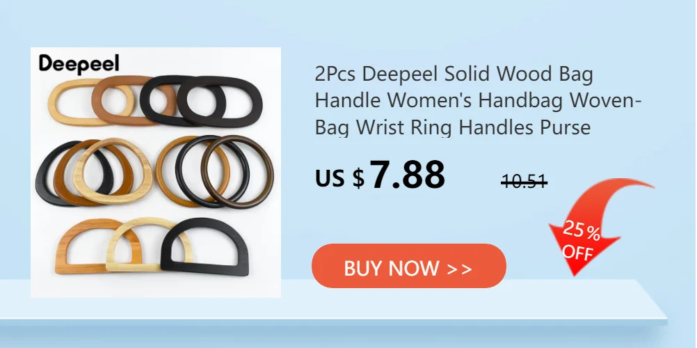 1Pc Wooden Handle for Bags Closure Kiss Clasp Purse Frame Women Handbags Woven-bag DIY Handmade Bracket Accessories