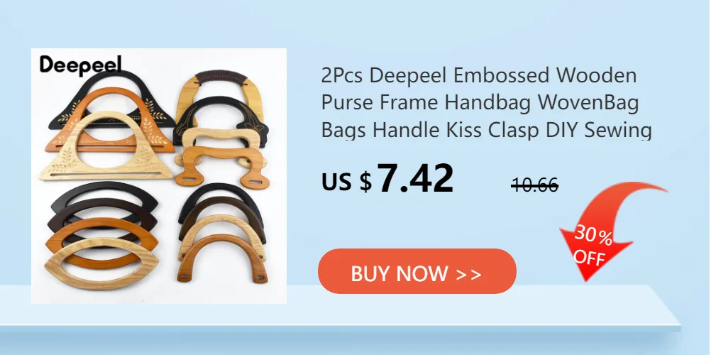 1Pc Wooden Handle for Bags Closure Kiss Clasp Purse Frame Women Handbags Woven-bag DIY Handmade Bracket Accessories