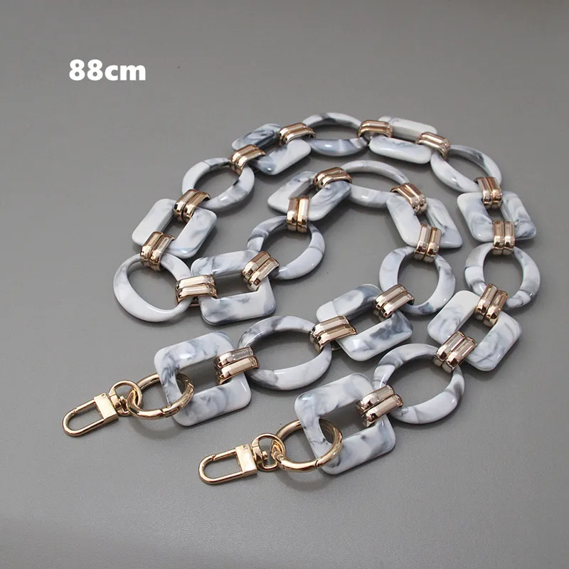 New Fashion Woman Bag Accessory Detachable Replacement Red Ink Acrylic Metal Chain Luxury Strap Women Shoulder Clutch Chains