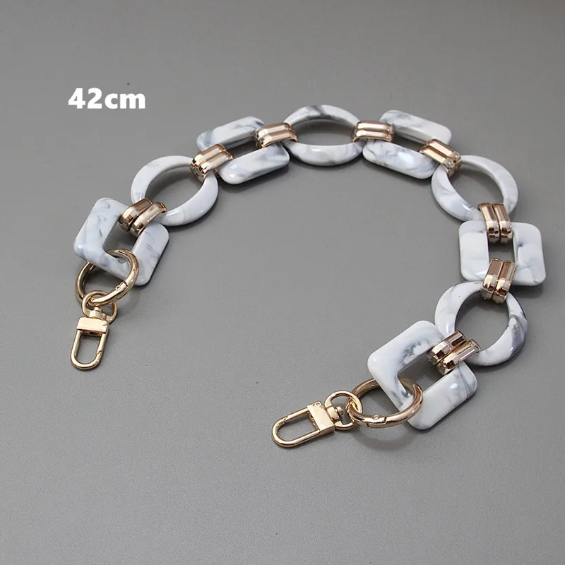 New Fashion Woman Bag Accessory Detachable Replacement Red Ink Acrylic Metal Chain Luxury Strap Women Shoulder Clutch Chains