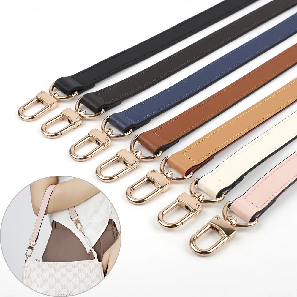 Luxury Short Shoulder Strap Genuine Leather Handbag Handle Strap High Quality Crossbody Bag Strap Belt Handbag Accessories