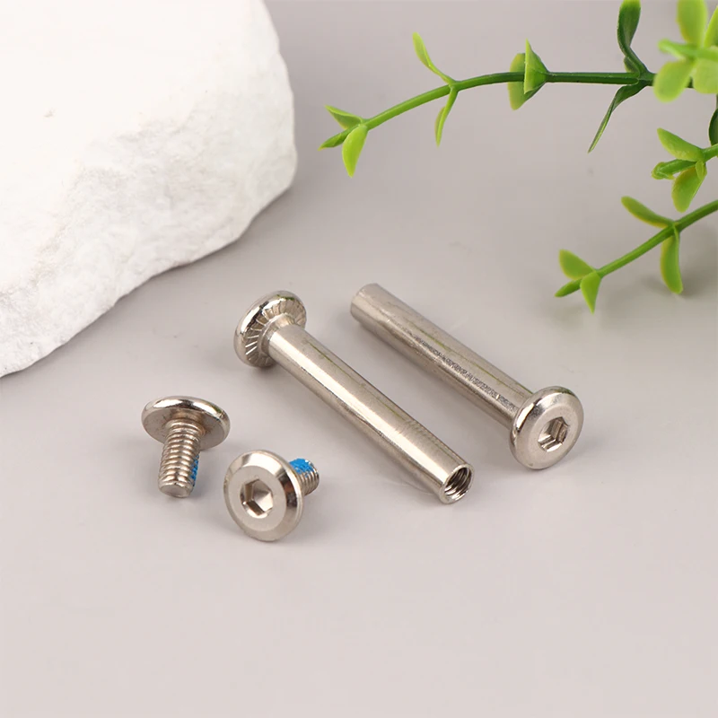 2Sets stainless steel luggage screws, luggage accessories Luggage Wheels Bolts 6*33-60mm