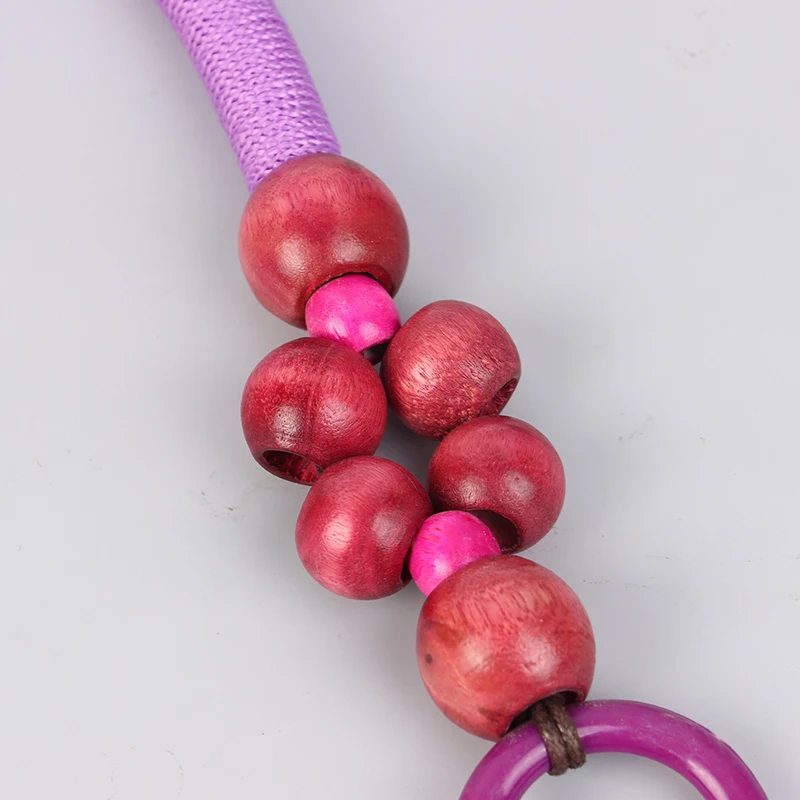 Women Fashion Wooden Bead Rope Bag Strap Wooden Handle Rope Beads Handbag Shoulder Belt DIY Replacement Bag Accessories