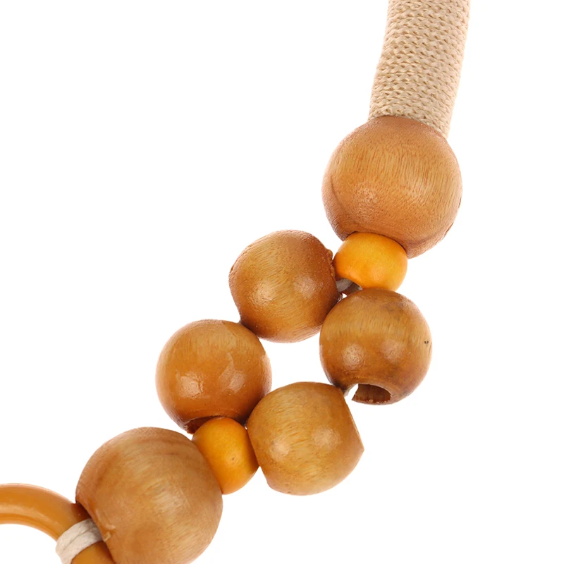 Women Fashion Wooden Bead Rope Bag Strap Wooden Handle Rope Beads Handbag Shoulder Belt DIY Replacement Bag Accessories