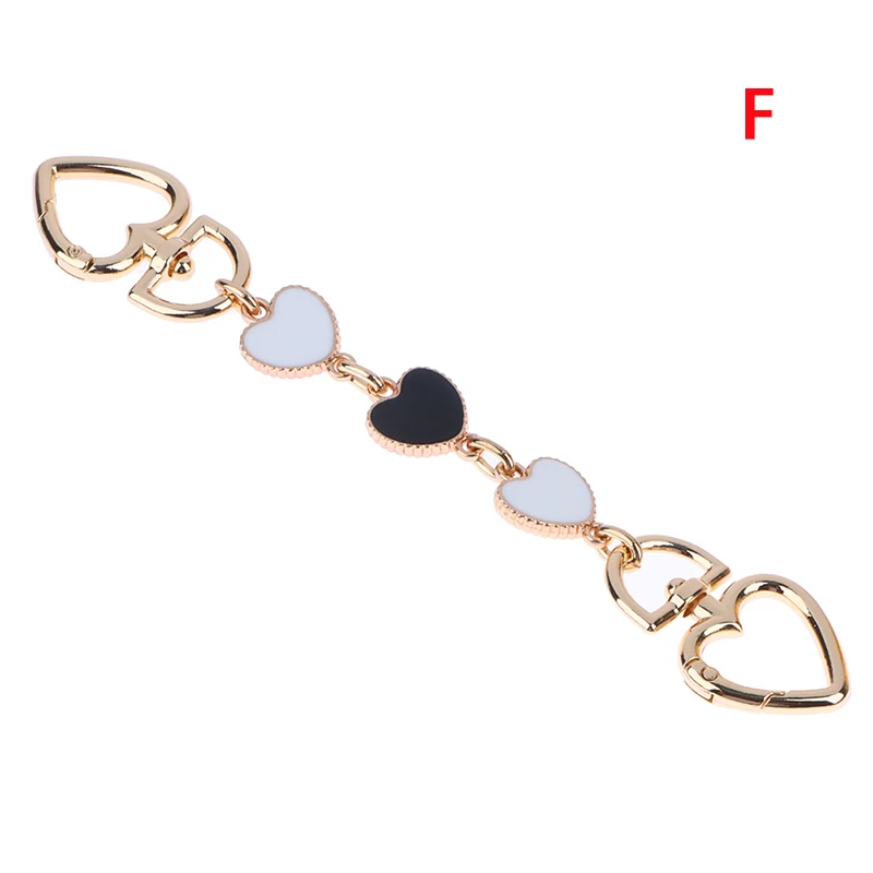 Bag Extension Chain Crossbody Purse Heart-shaped Chain Strap Handbag Hanging Buckle DIY Chain Charm Shoulder Bag Accessories