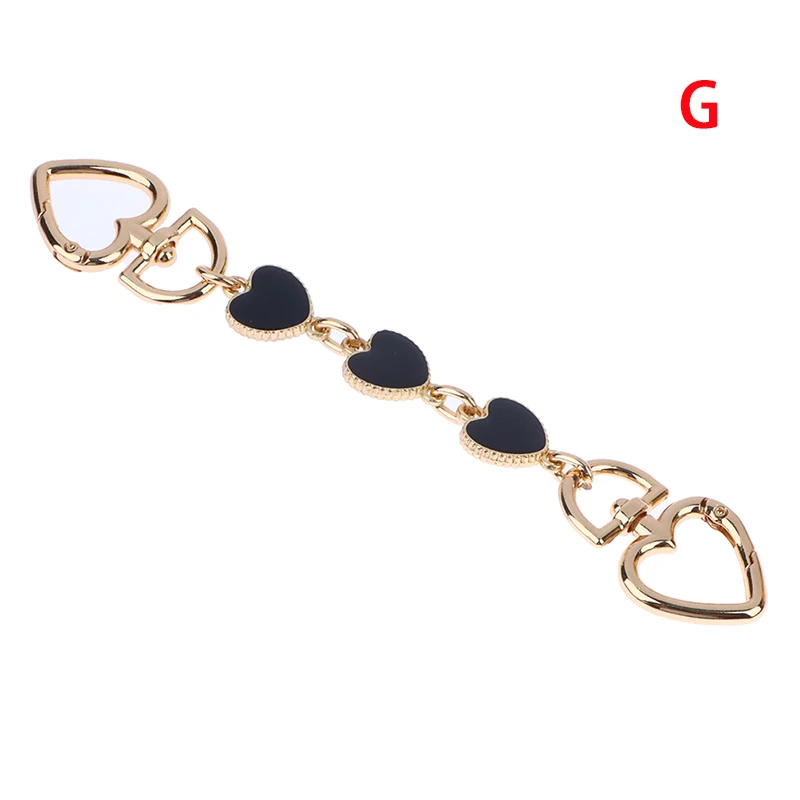 Bag Extension Chain Crossbody Purse Heart-shaped Chain Strap Handbag Hanging Buckle DIY Chain Charm Shoulder Bag Accessories