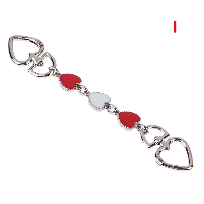 Bag Extension Chain Crossbody Purse Heart-shaped Chain Strap Handbag Hanging Buckle DIY Chain Charm Shoulder Bag Accessories