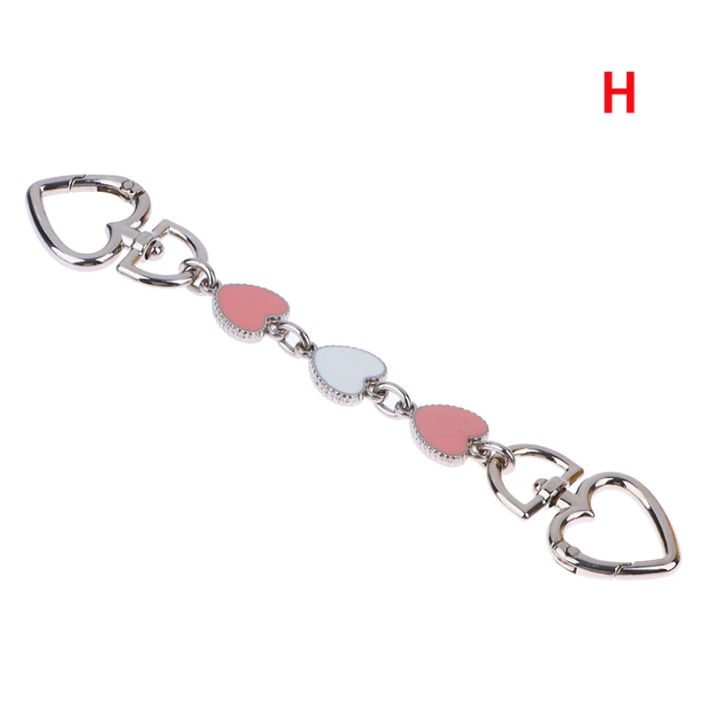Bag Extension Chain Crossbody Purse Heart-shaped Chain Strap Handbag Hanging Buckle DIY Chain Charm Shoulder Bag Accessories