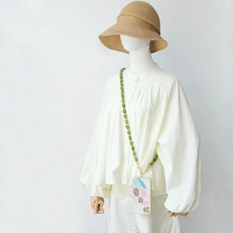 New Fashion Woman Bag Accessory Detachable Green Beaded Chains Cute Acrylic Luxury Strap Women Elegant Bag Shoulder Handle Chain