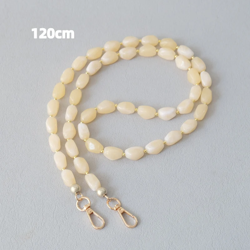 New Fashion Woman Bag Accessory Detachable Green Beaded Chains Cute Acrylic Luxury Strap Women Elegant Bag Shoulder Handle Chain