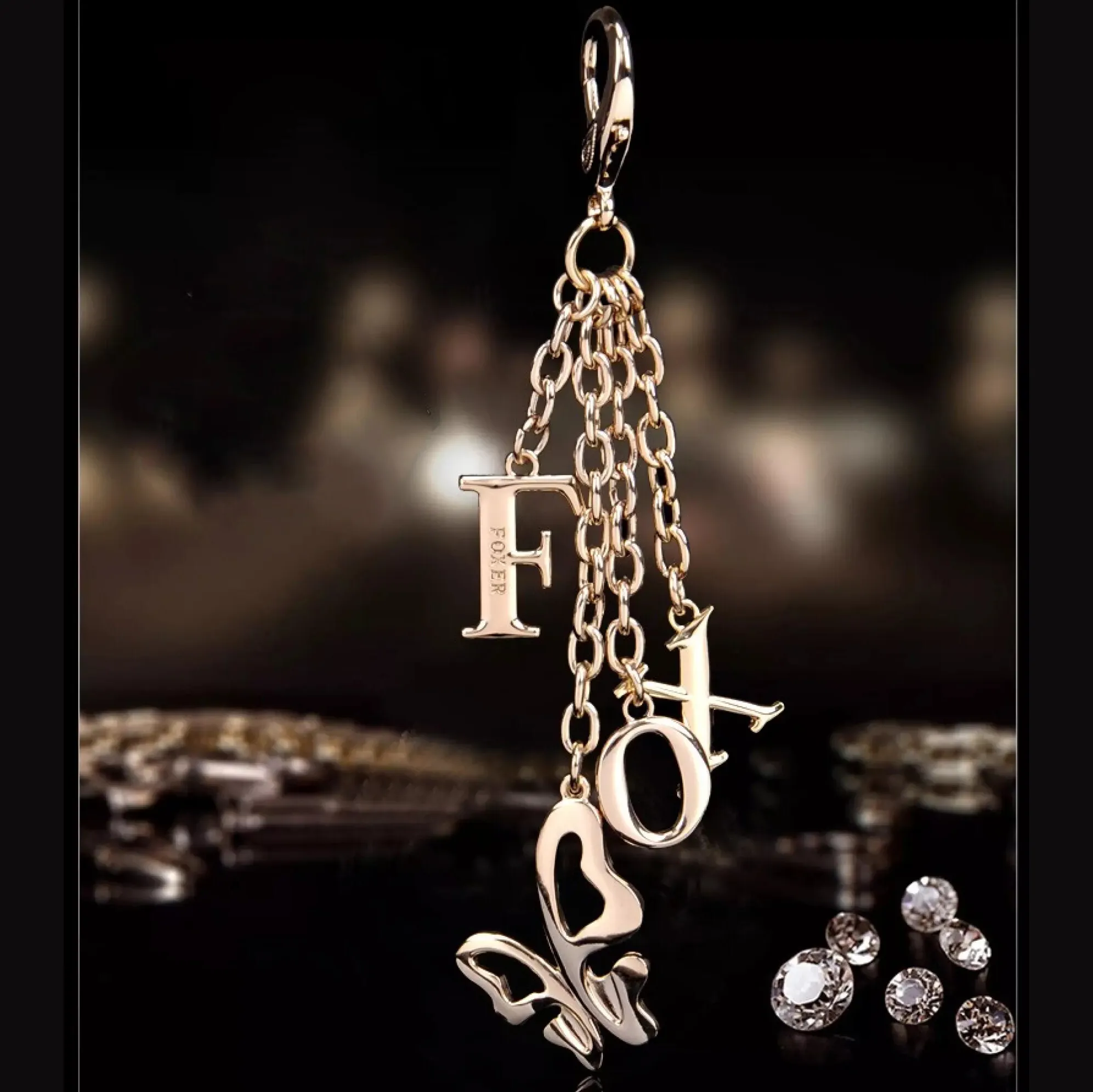 Foxer Pendant & Keychain for Crossbody Shoulder Bags HandBags Metal Pendant Bag Accessories Key Chains