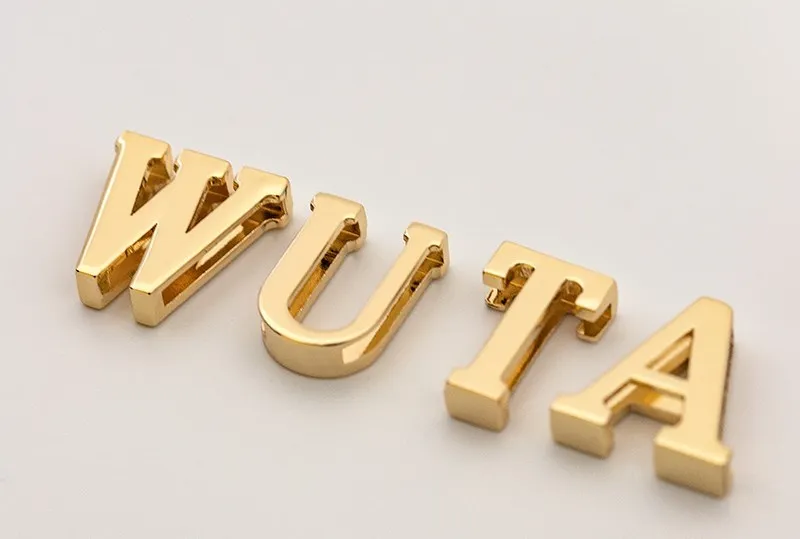 CRAZYSMITH Letter Decorative Buckles Alphabet Decoration Zinc Alloy Hardware for Bag Strap Belt Modification DIY Bag Accessories