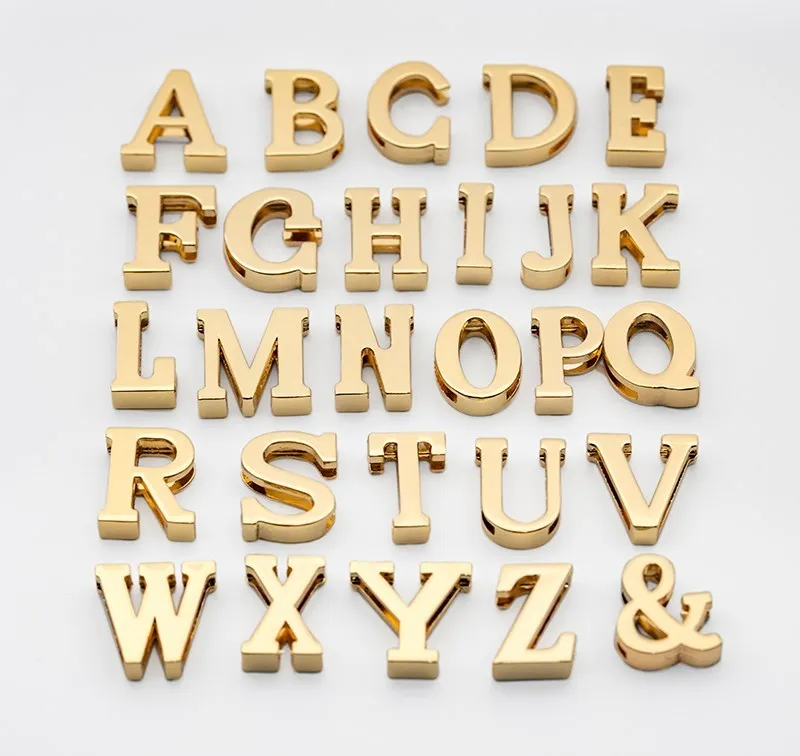 CRAZYSMITH Letter Decorative Buckles Alphabet Decoration Zinc Alloy Hardware for Bag Strap Belt Modification DIY Bag Accessories