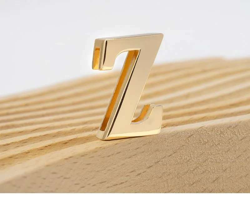 CRAZYSMITH Letter Decorative Buckles Alphabet Decoration Zinc Alloy Hardware for Bag Strap Belt Modification DIY Bag Accessories