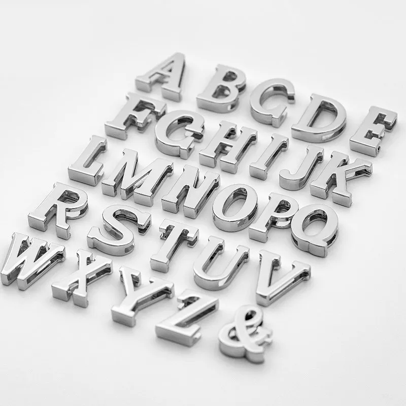 CRAZYSMITH Letter Decorative Buckles Alphabet Decoration Zinc Alloy Hardware for Bag Strap Belt Modification DIY Bag Accessories