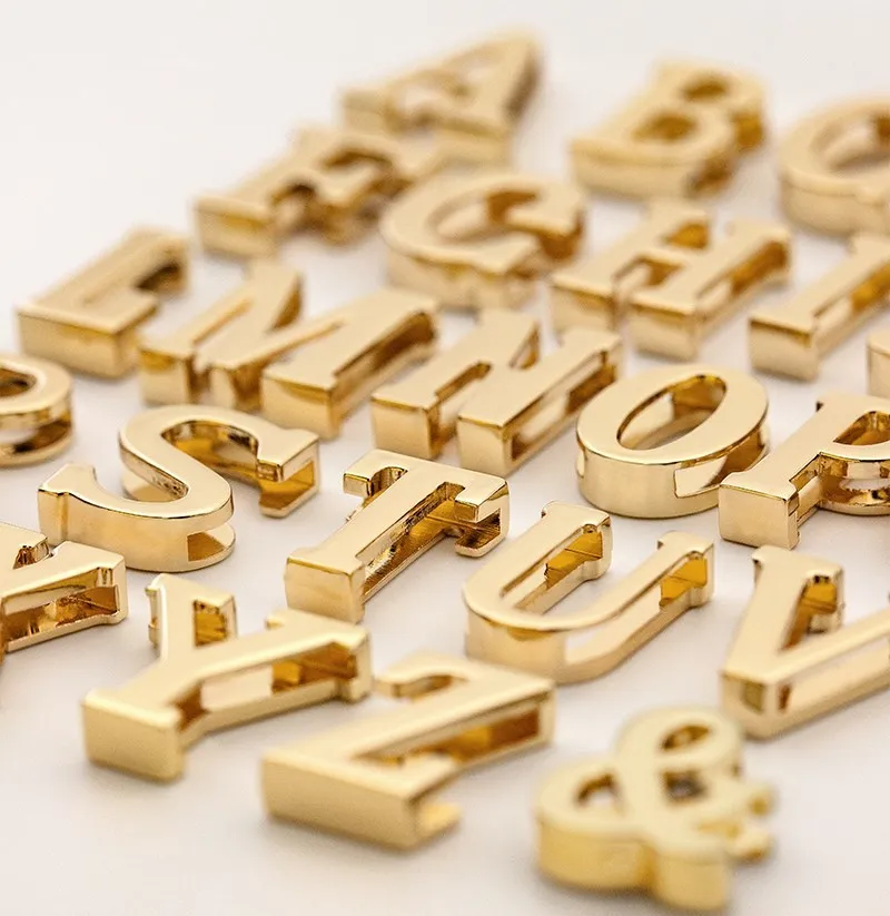 CRAZYSMITH Letter Decorative Buckles Alphabet Decoration Zinc Alloy Hardware for Bag Strap Belt Modification DIY Bag Accessories