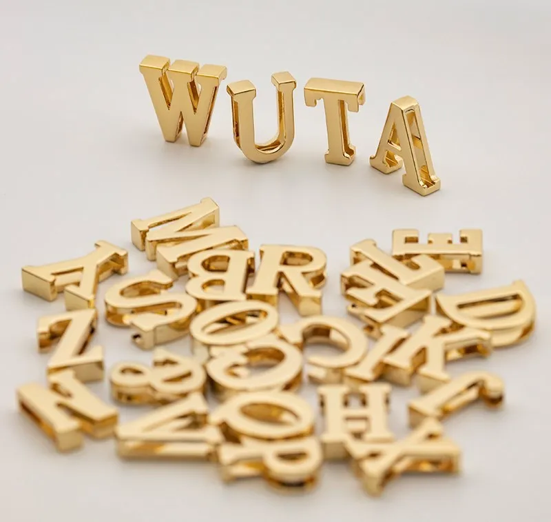 CRAZYSMITH Letter Decorative Buckles Alphabet Decoration Zinc Alloy Hardware for Bag Strap Belt Modification DIY Bag Accessories
