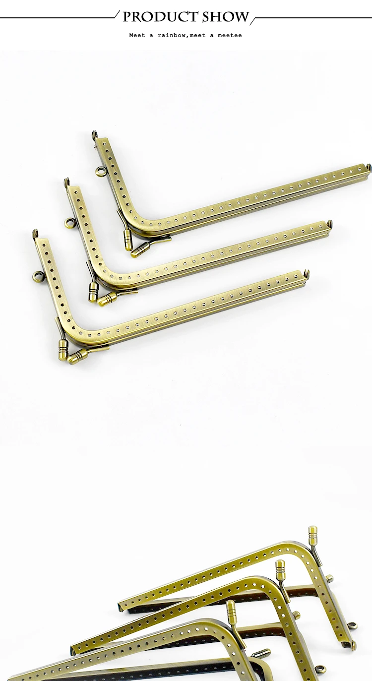 1/2/5Pcs 12.5-18.5cm Metal Bags Handle Coin Purse Frame Handbag Wallet Kiss Clasp Sewing Bracket DIY Hardware Bag Accessories