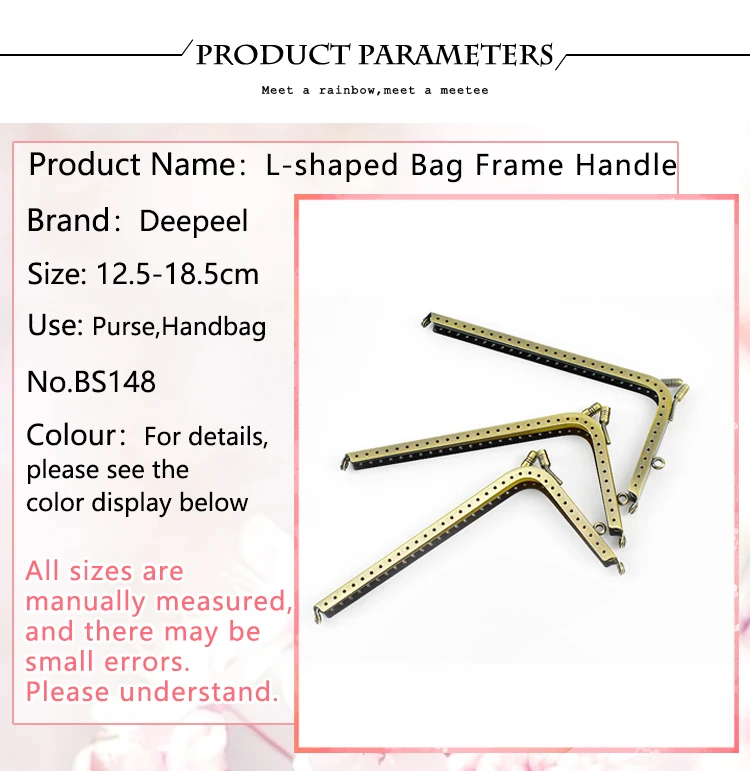 1/2/5Pcs 12.5-18.5cm Metal Bags Handle Coin Purse Frame Handbag Wallet Kiss Clasp Sewing Bracket DIY Hardware Bag Accessories