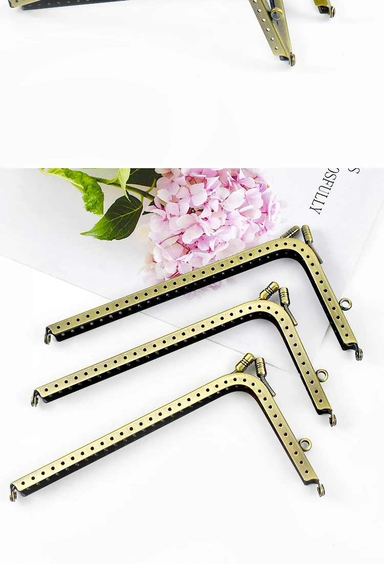 1/2/5Pcs 12.5-18.5cm Metal Bags Handle Coin Purse Frame Handbag Wallet Kiss Clasp Sewing Bracket DIY Hardware Bag Accessories