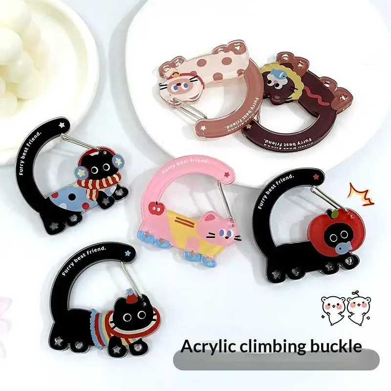 Kawaii Acrylic Carabiner Keychain Cute Cartoon Key Ring for Backpack, Bag Charm & Ita Bag Accessory〔CC88〕