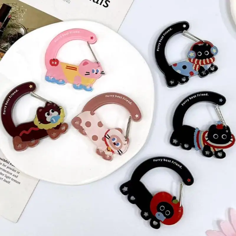 Kawaii Acrylic Carabiner Keychain Cute Cartoon Key Ring for Backpack, Bag Charm & Ita Bag Accessory〔CC88〕