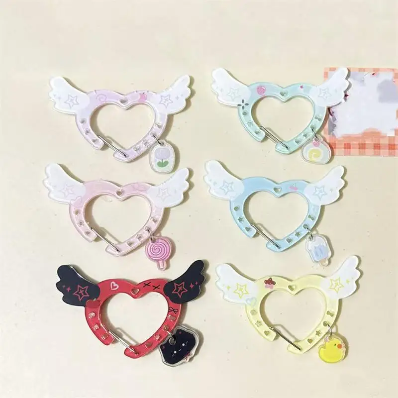Kawaii Acrylic Carabiner Keychain Cute Cartoon Key Ring for Backpack, Bag Charm & Ita Bag Accessory〔CC88〕