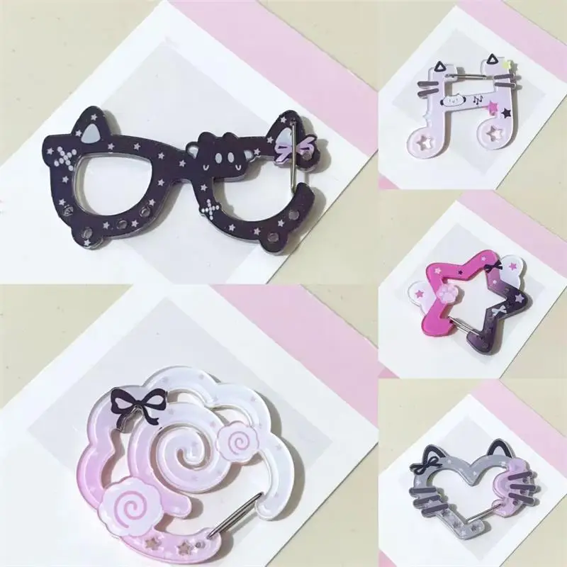 Kawaii Acrylic Carabiner Keychain Cute Cartoon Key Ring for Backpack, Bag Charm & Ita Bag Accessory〔CC88〕