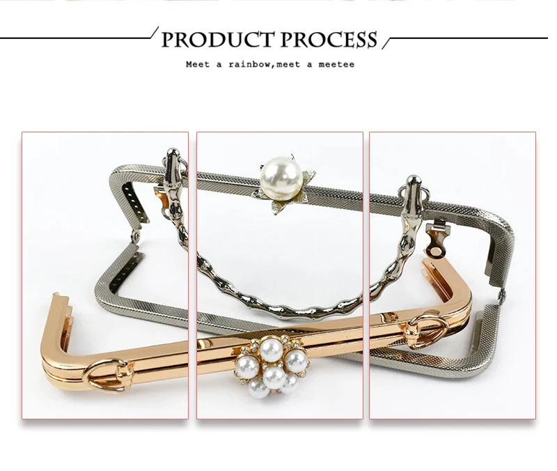 1/2/5Pcs 20cm Embossed Metal Handles for Bags Women Handbag Purse Frame Closure Kiss Clasp DIY Sewing Brackets Bag Accessories