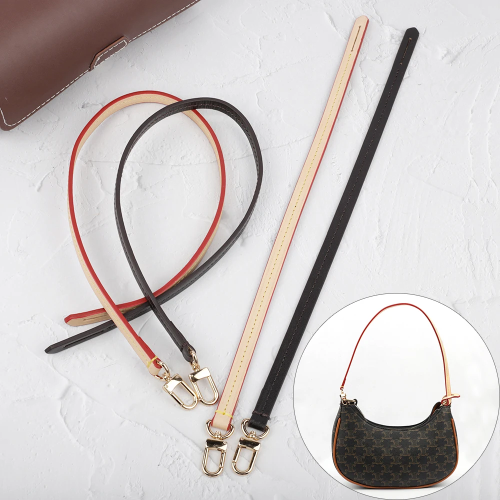 38/55/59CM Detachable Cowhide Bag Handle Replacement Bag Strap Genuine Leather Shoulder Strap Bag Accessories Fashion Strap