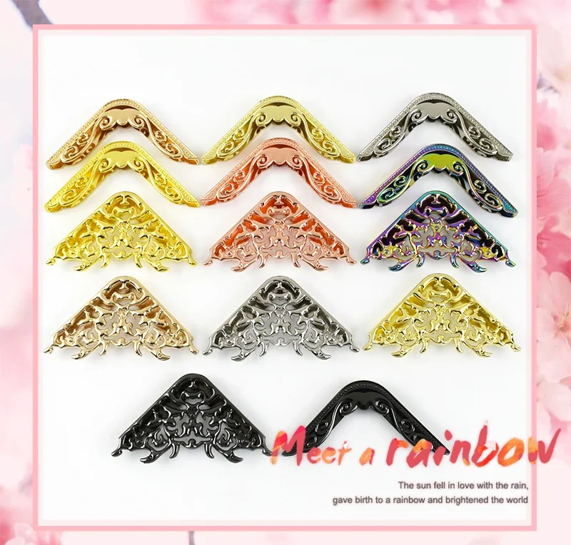 2/4/10Pcs Metal Corner Protector Clip Buckle for Handbags Book Edge End Lock Buckles Decoration Cover Corners Clasp Accessories