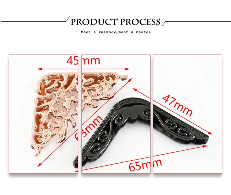 2/4/10Pcs Metal Corner Protector Clip Buckle for Handbags Book Edge End Lock Buckles Decoration Cover Corners Clasp Accessories