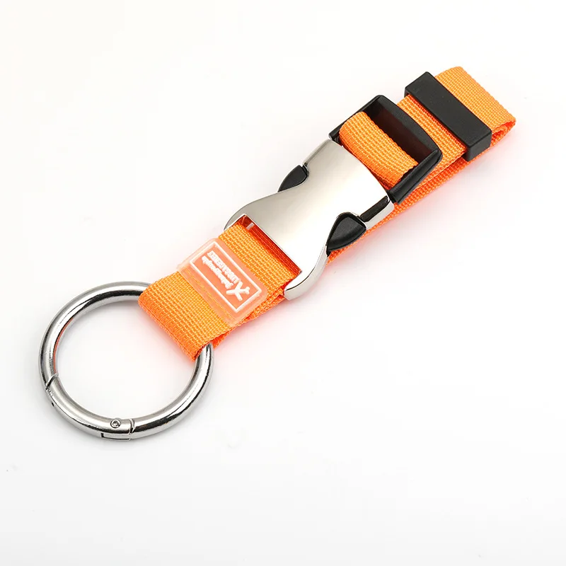 Holiday Travel Portable Nylon Suitcase Hanging Bag with Zinc Alloy Hiking Buckle Strap with External Hook Strap Jacket Holder