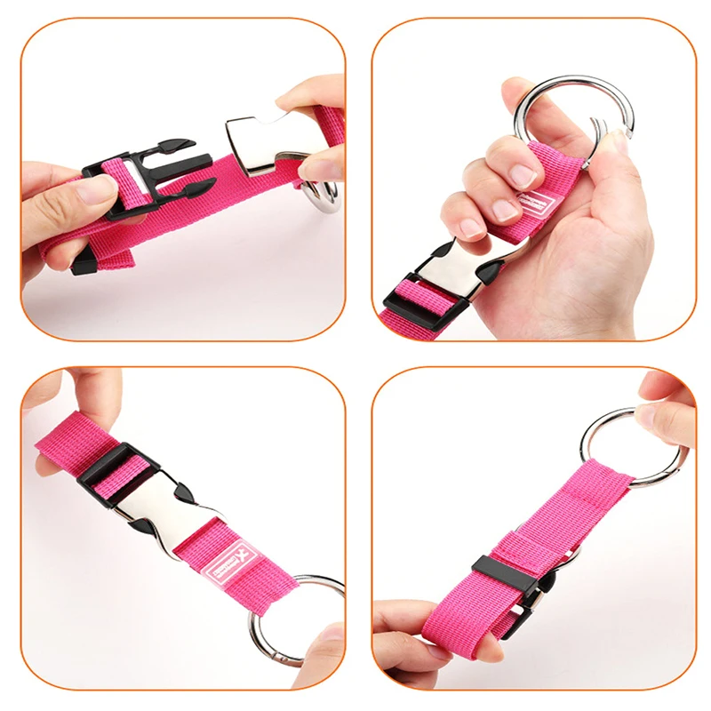 Holiday Travel Portable Nylon Suitcase Hanging Bag with Zinc Alloy Hiking Buckle Strap with External Hook Strap Jacket Holder