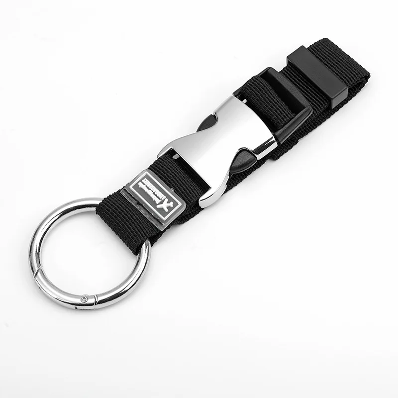 Holiday Travel Portable Nylon Suitcase Hanging Bag with Zinc Alloy Hiking Buckle Strap with External Hook Strap Jacket Holder