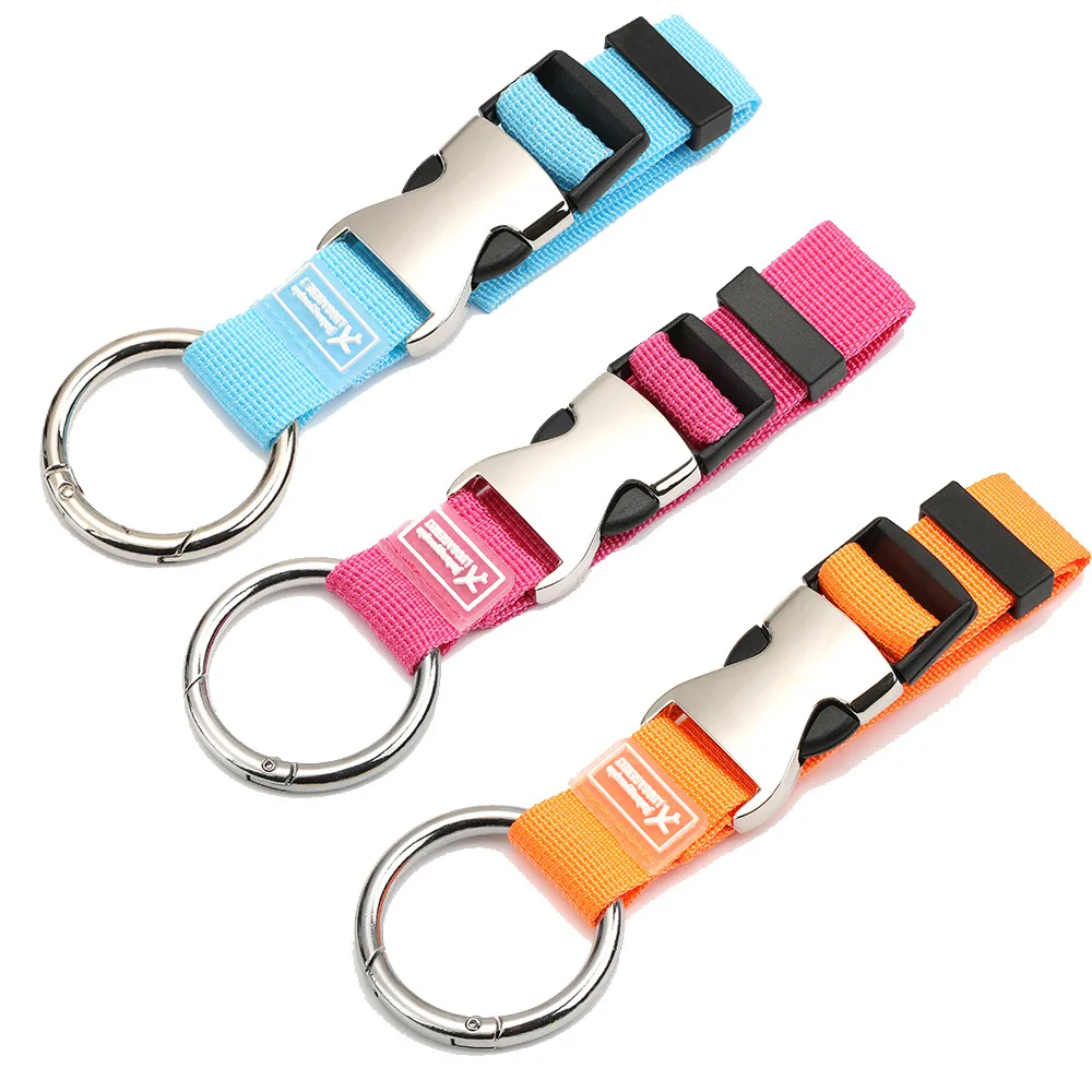 Holiday Travel Portable Nylon Suitcase Hanging Bag with Zinc Alloy Hiking Buckle Strap with External Hook Strap Jacket Holder