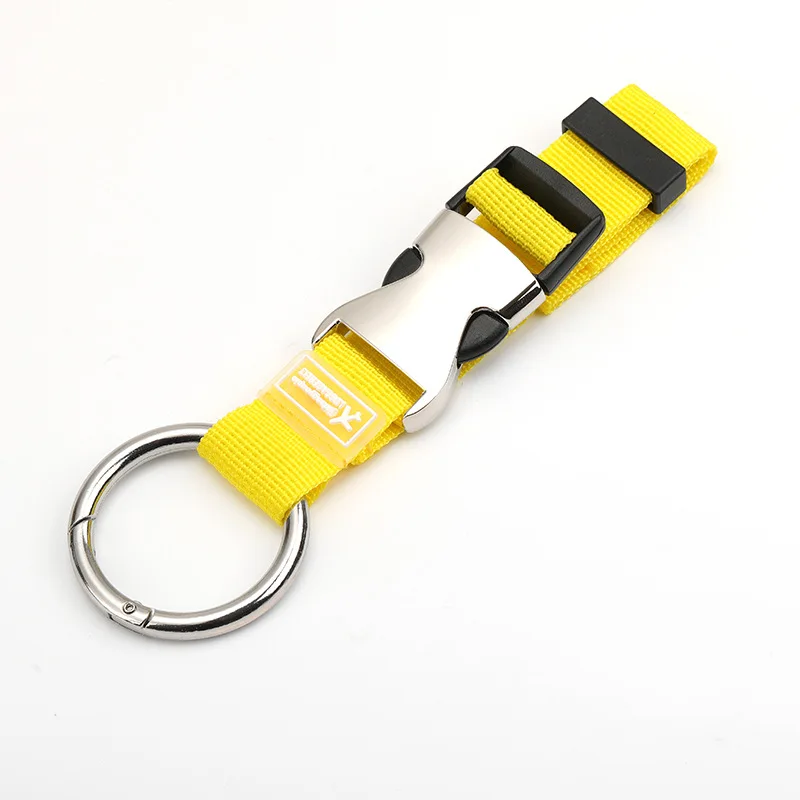 Holiday Travel Portable Nylon Suitcase Hanging Bag with Zinc Alloy Hiking Buckle Strap with External Hook Strap Jacket Holder