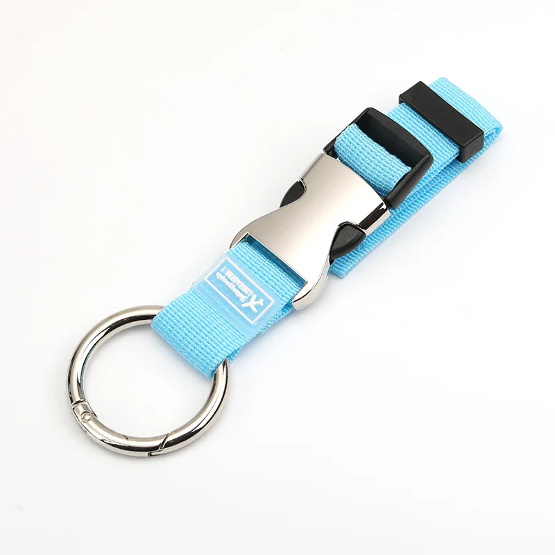 Holiday Travel Portable Nylon Suitcase Hanging Bag with Zinc Alloy Hiking Buckle Strap with External Hook Strap Jacket Holder