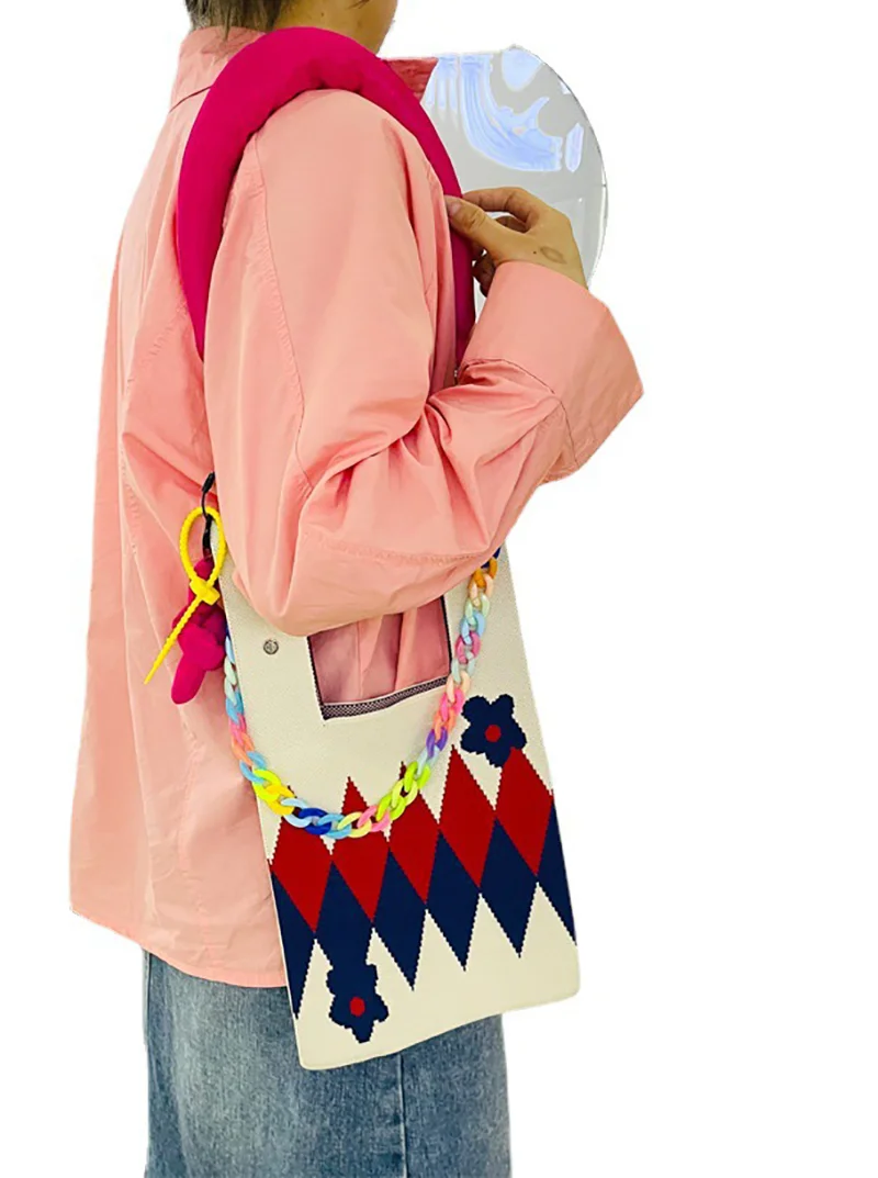 Woman Handbag Extension Strap Acrylic Chain Cross Body Wide Shoulder Strap Replacement Handles Bags Part Accessories