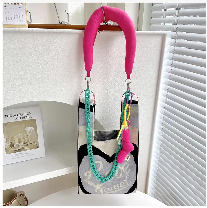 Woman Handbag Extension Strap Acrylic Chain Cross Body Wide Shoulder Strap Replacement Handles Bags Part Accessories