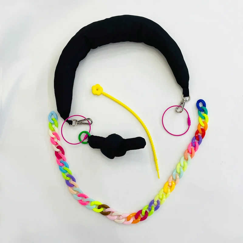 Woman Handbag Extension Strap Acrylic Chain Cross Body Wide Shoulder Strap Replacement Handles Bags Part Accessories