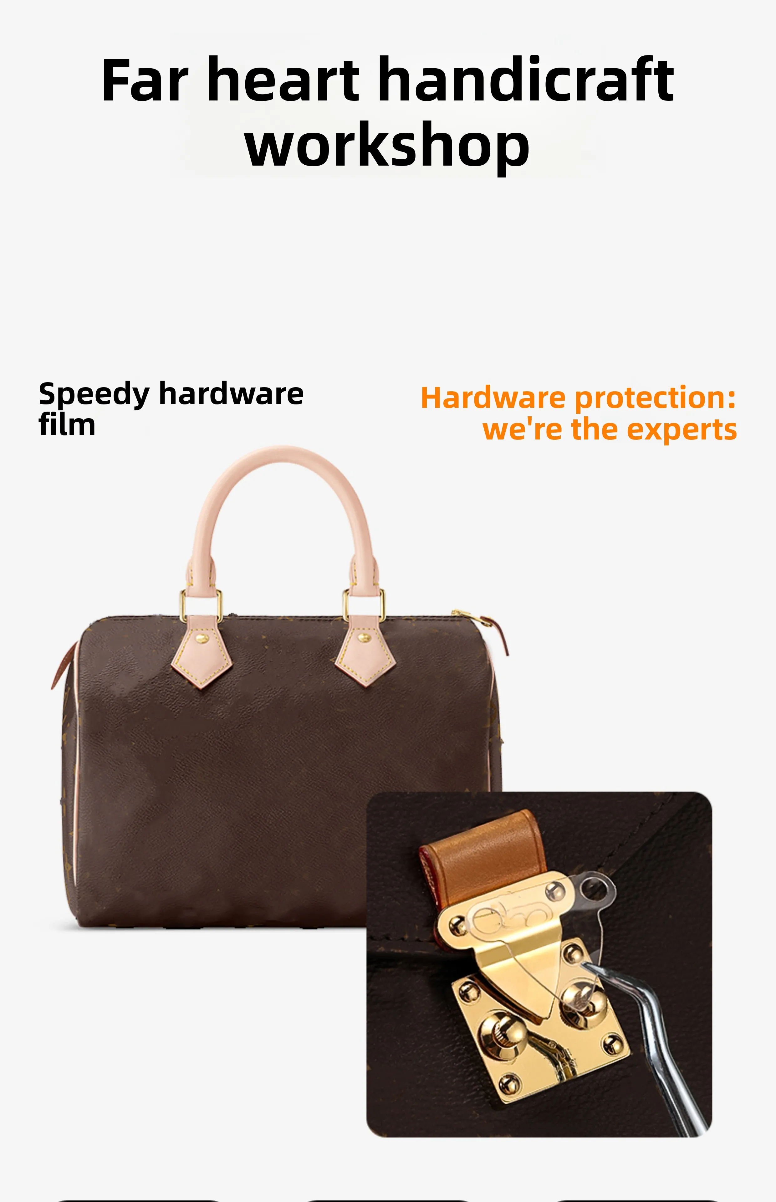 Metal Protective Film For Lv Speedy20 Metal Anti Oxidation Protective Film Invisibility Metal Protective Film Bag Accessories