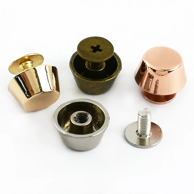 10/20Pcs Deepeel Metal Nail Rivets Buckle Screws Leather Handbag Decorative Spikes Bottom Protection DIY Hardware Accessories