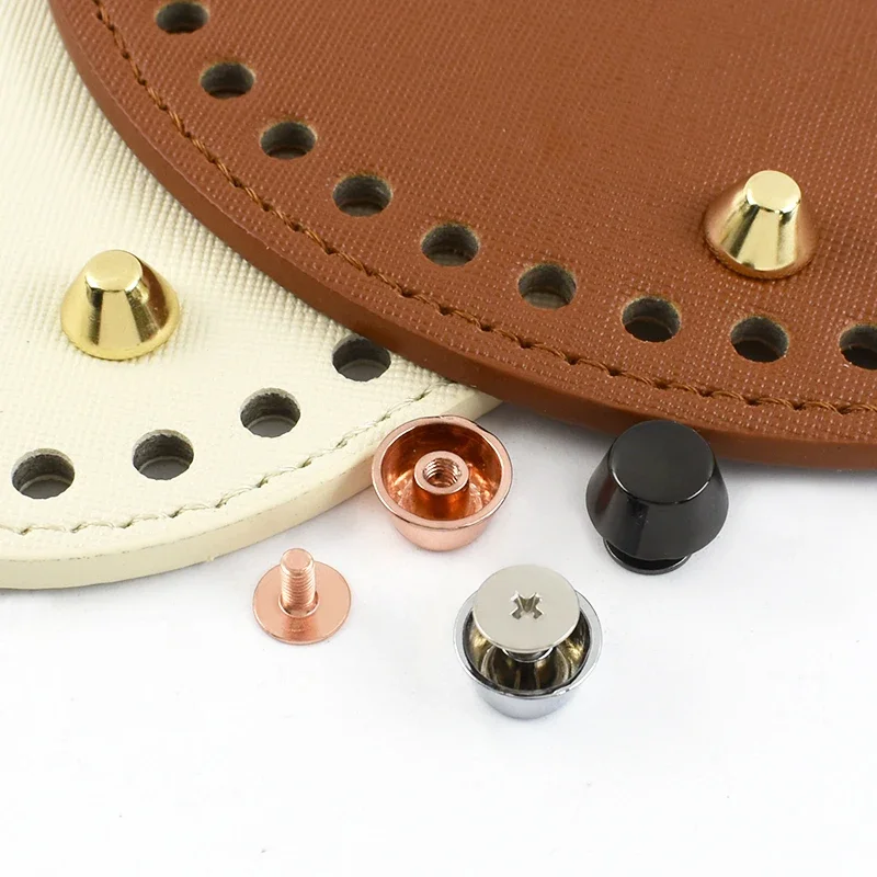 10/20Pcs Deepeel Metal Nail Rivets Buckle Screws Leather Handbag Decorative Spikes Bottom Protection DIY Hardware Accessories