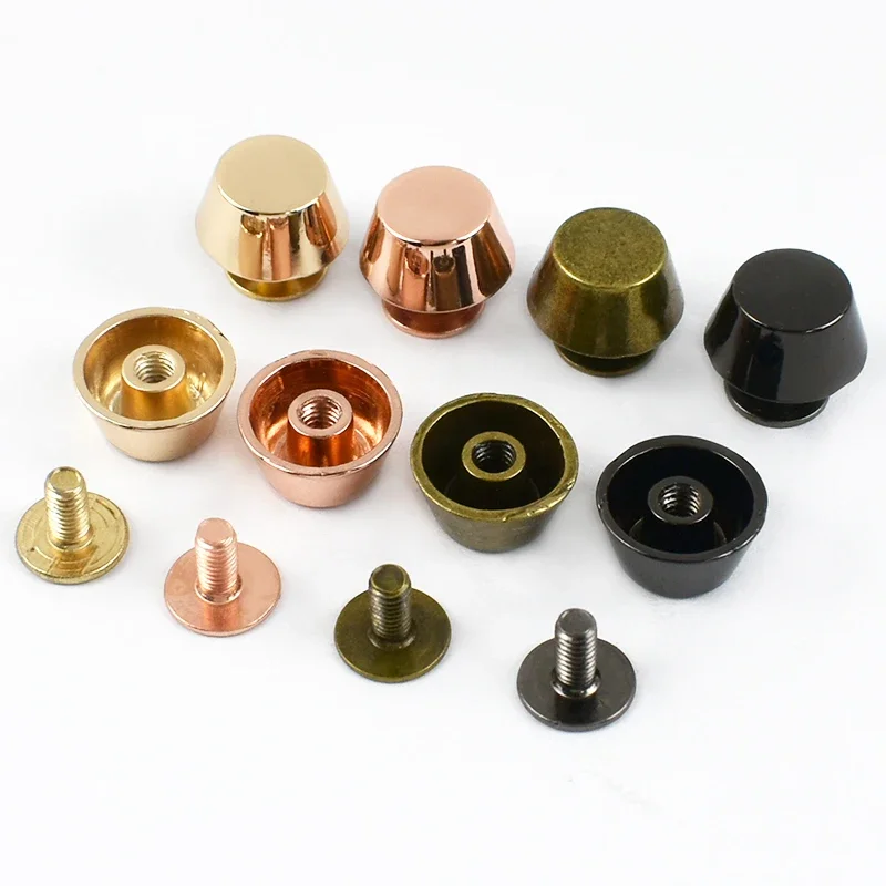 10/20Pcs Deepeel Metal Nail Rivets Buckle Screws Leather Handbag Decorative Spikes Bottom Protection DIY Hardware Accessories