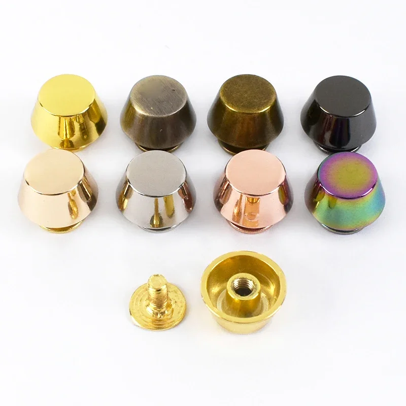 10/20Pcs Deepeel Metal Nail Rivets Buckle Screws Leather Handbag Decorative Spikes Bottom Protection DIY Hardware Accessories
