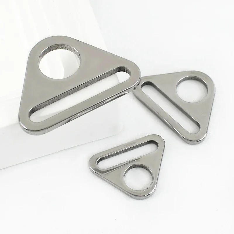 5/10Pcs Deepeel 20-38mm Stainless Steel Triangle Buckle Bag Strap Adjuster Clasp Bra Bikini Anti-slip Connector DIY Fastener Kit