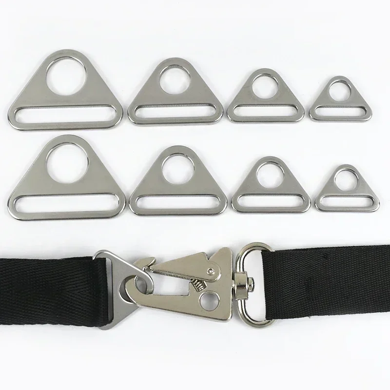 5/10Pcs Deepeel 20-38mm Stainless Steel Triangle Buckle Bag Strap Adjuster Clasp Bra Bikini Anti-slip Connector DIY Fastener Kit